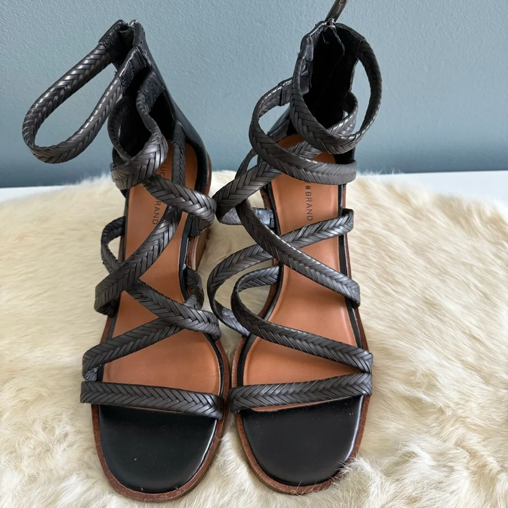 Lucky Brand Lollyi Black Monty Braid Sandal